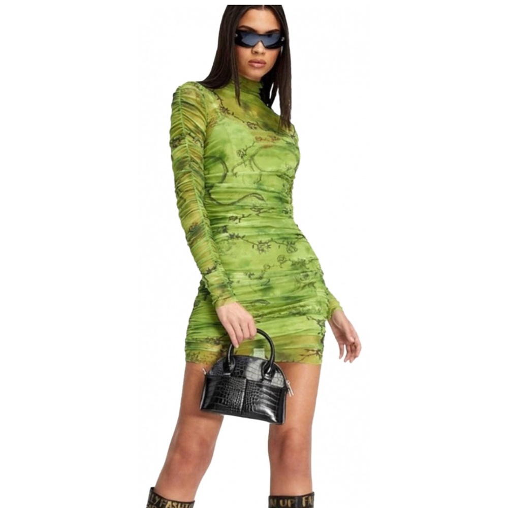 I Am Gia Long Sleeve Green Dress Size M